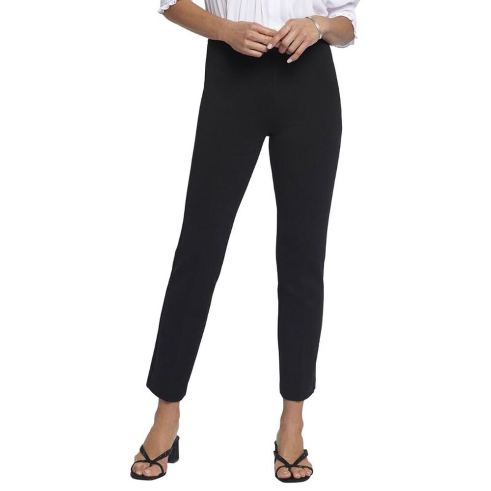 Nydj Womens  Pull On Black Ankle Crop Jean